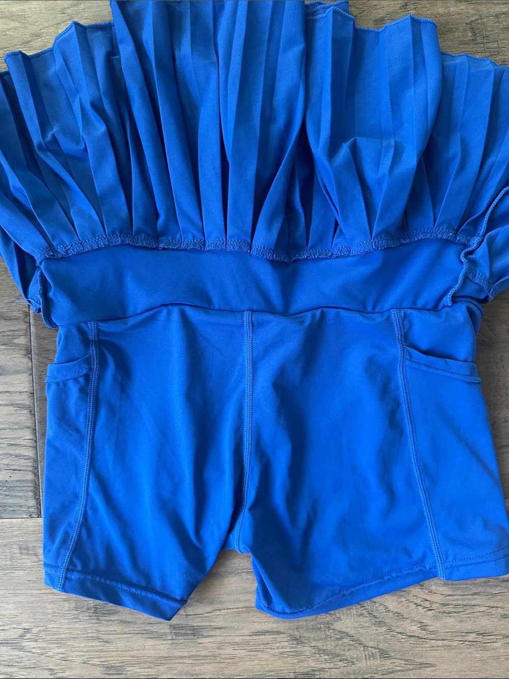 Gold Hinge-Women's XS Cobalt Blue Pleated Tennis Skirt - Picture 3 of 3